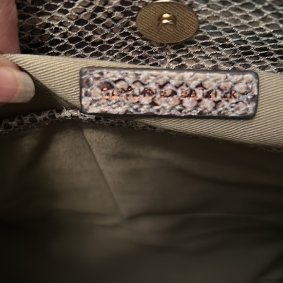 G.I.L.I. Leather Reptile Pattern Medium Satchel/Tote - Picture 15 of 16